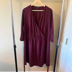 Lands’ End Burgundy Wrap Dress